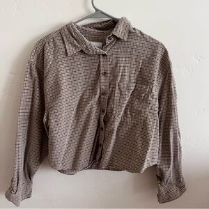 American Eagle Size Small Cropped Trendy Flannel!